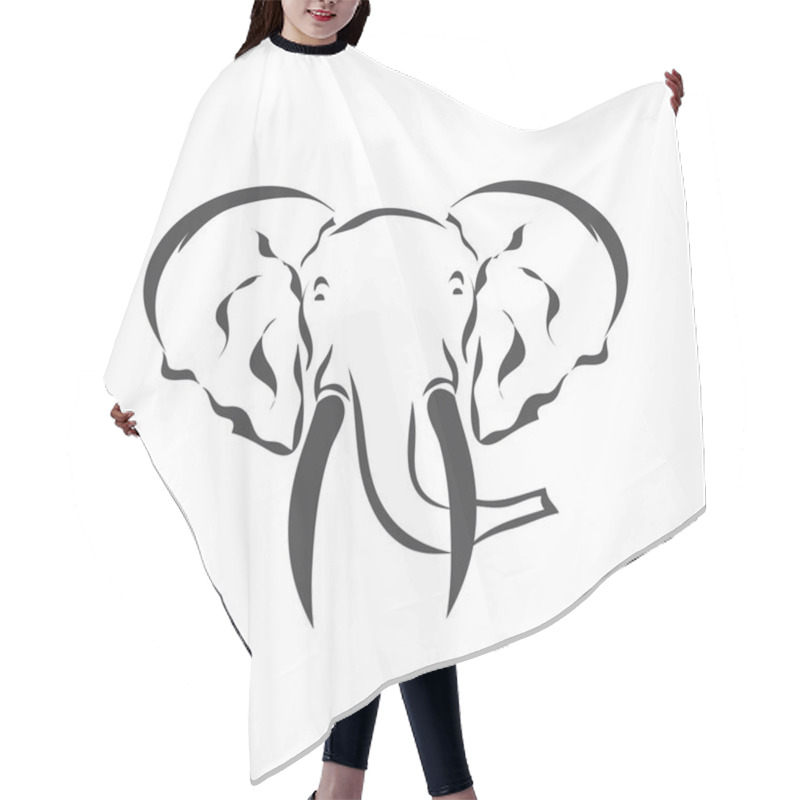 Personality  Vector Tattoo Sketch Animal Hair Cutting Cape