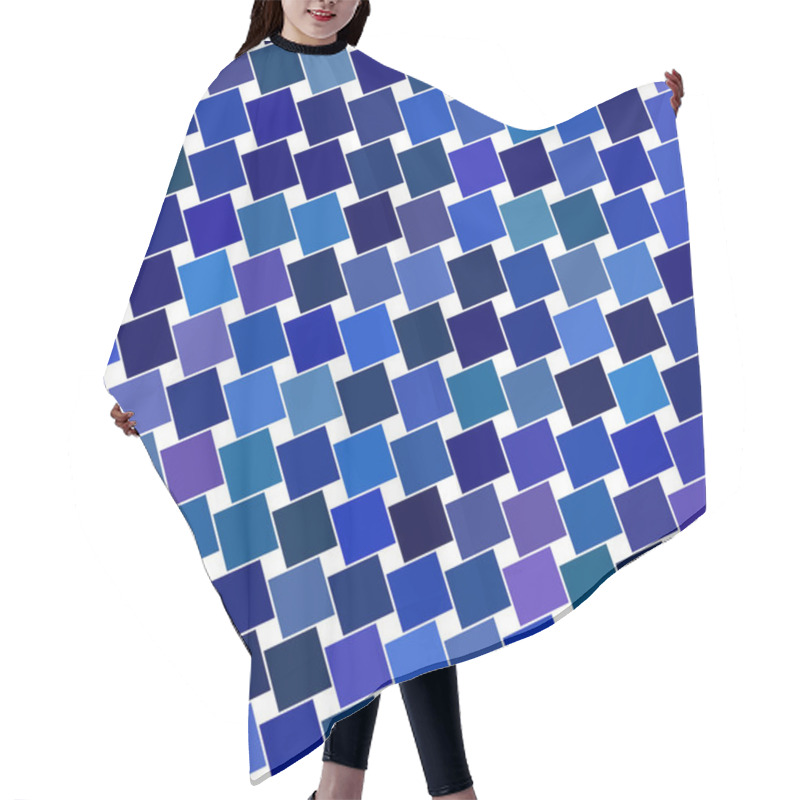 Personality  Blue Angular Square Pattern Design Background Hair Cutting Cape