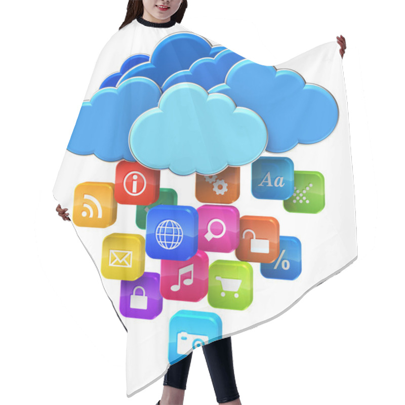 Personality  Cloud Computing And Mobility Concept Hair Cutting Cape