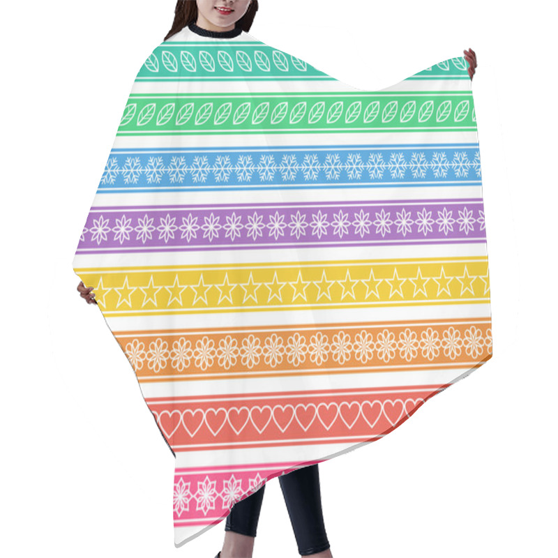 Personality  Seamless Borders Hair Cutting Cape