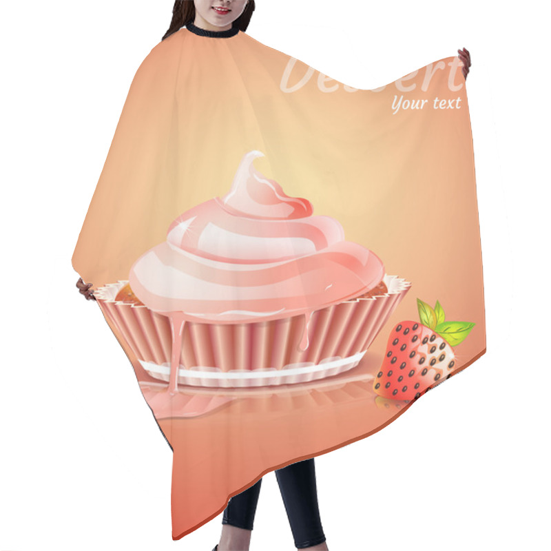 Personality  Birthday Cake, Vector Design Hair Cutting Cape