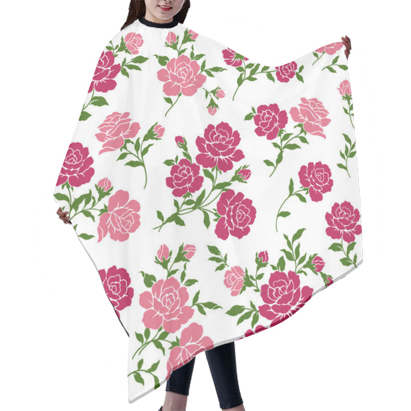 Personality  The Illustration Of Rose Hair Cutting Cape