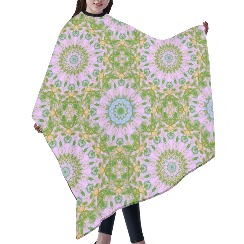 Personality  Beautiful Kaleidoscope Seamless Pattern Hair Cutting Cape