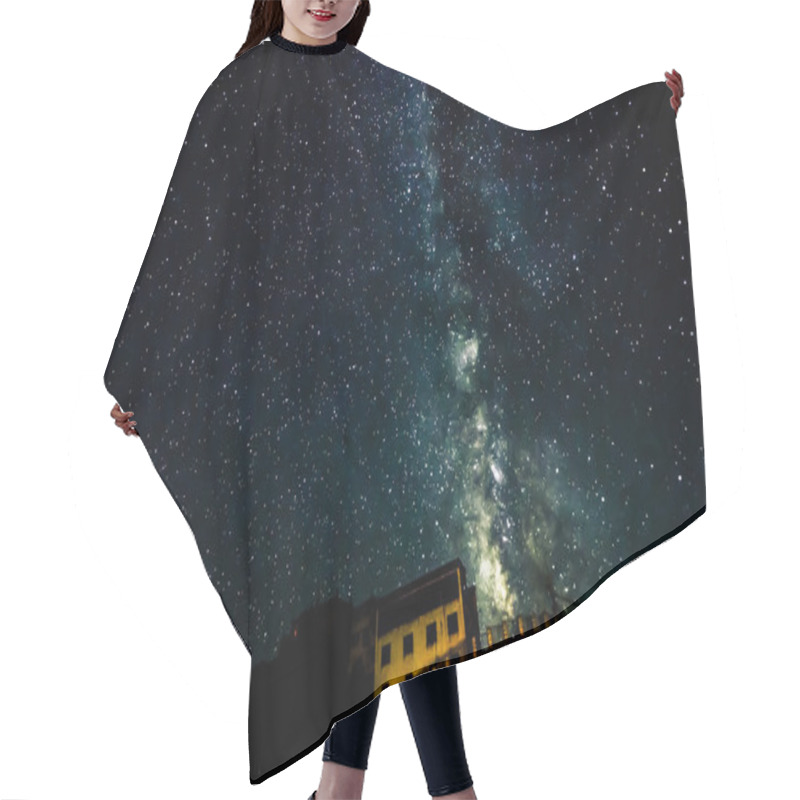 Personality  Milky Way Over Key Gompa Tibetan Buddhist Monastery Hair Cutting Cape