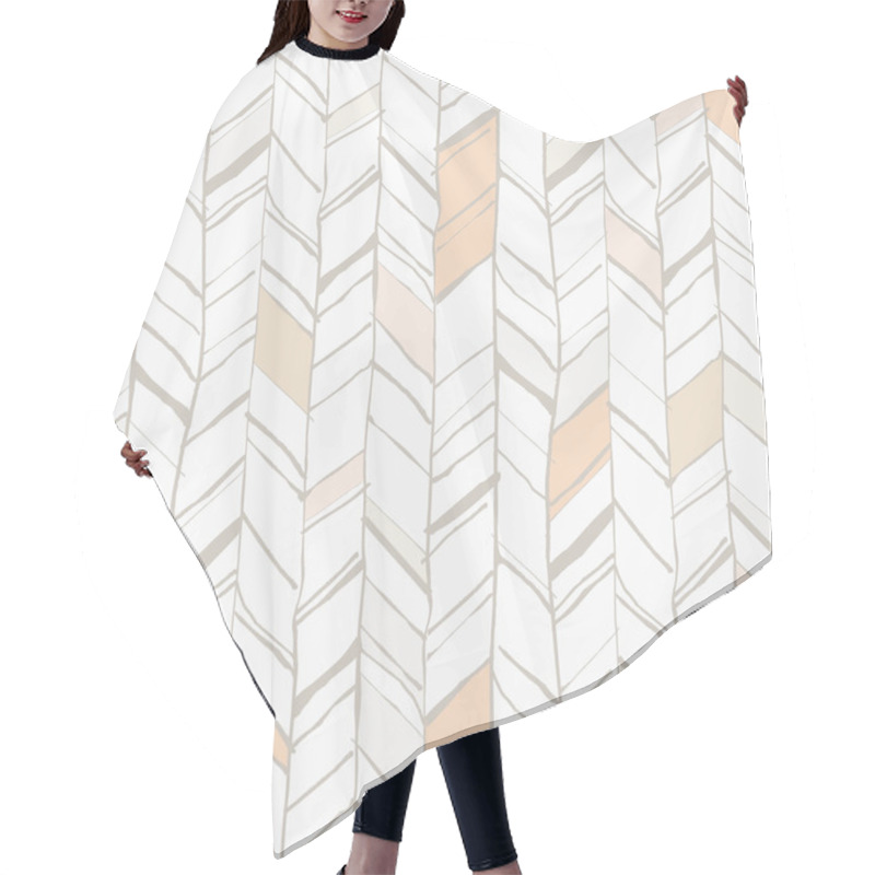 Personality  Hand Drawn Herringbone Pattern Hair Cutting Cape