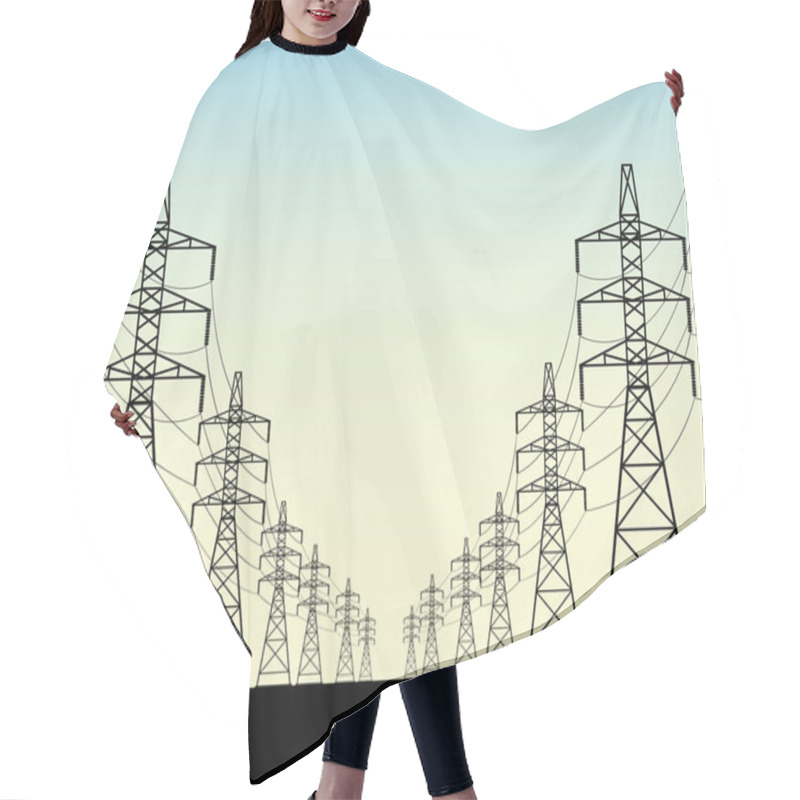 Personality  Power Line Hair Cutting Cape