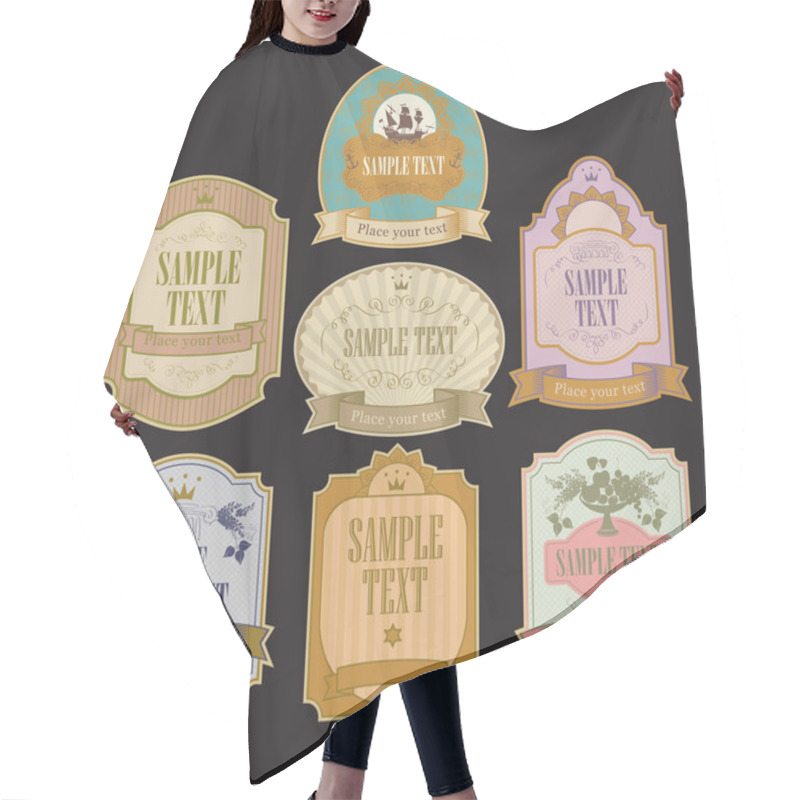 Personality  Labels Set Hair Cutting Cape