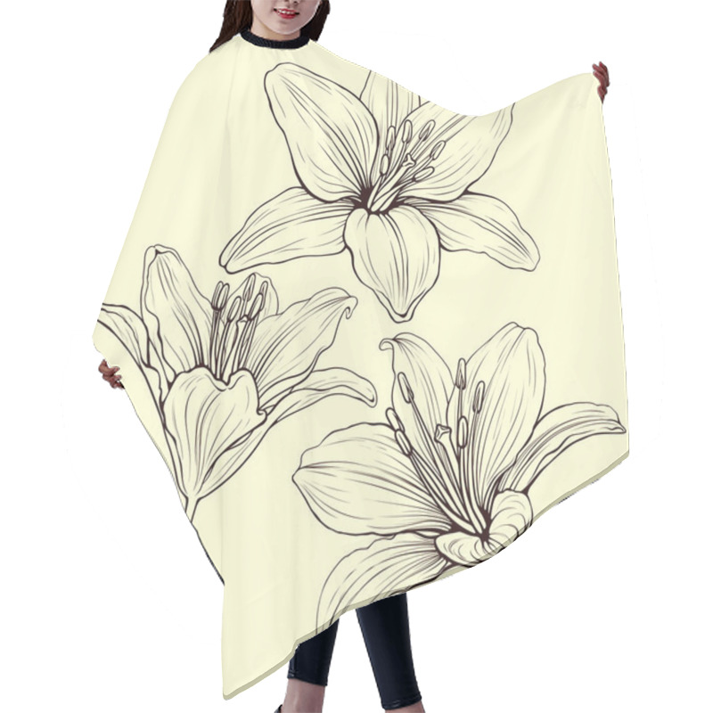 Personality  Lily Ink Hair Cutting Cape