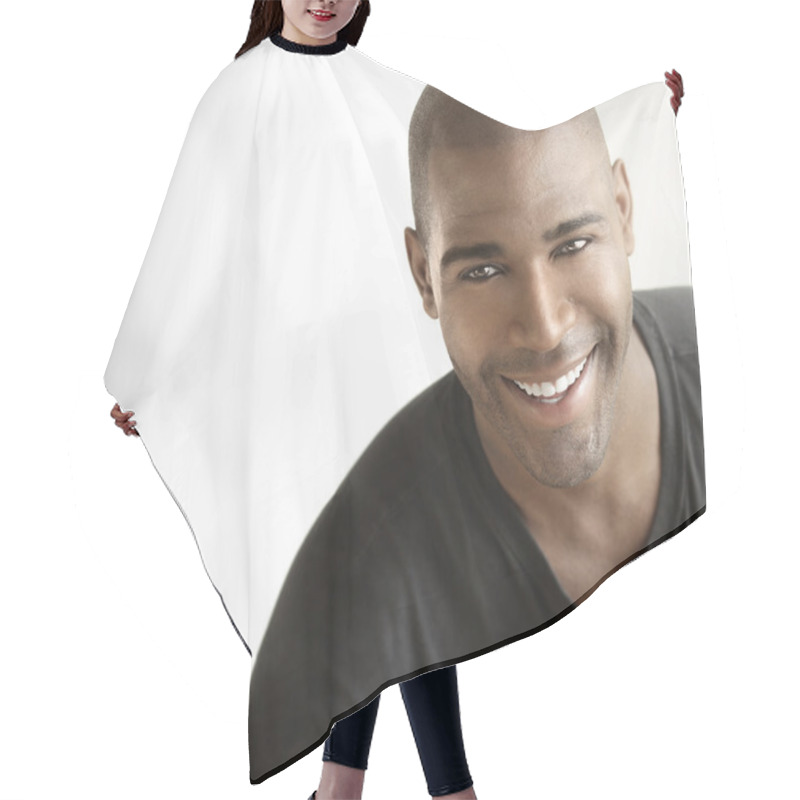 Personality  Cheerful Man Hair Cutting Cape