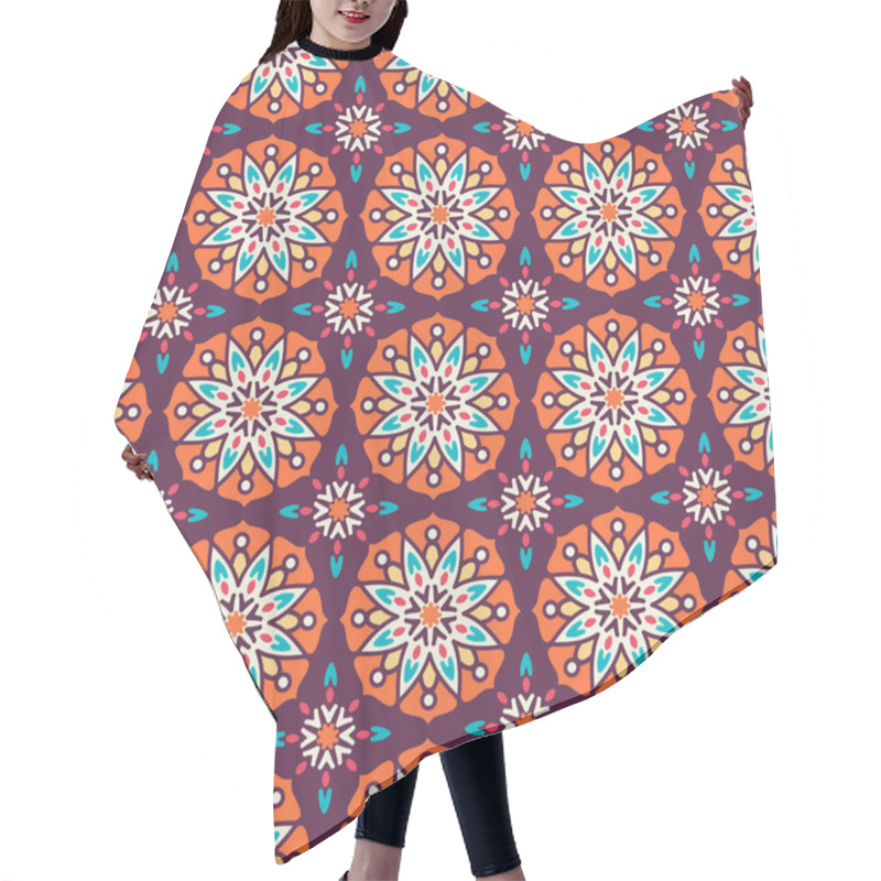 Personality  Ethnic Floral Seamless Pattern Hair Cutting Cape