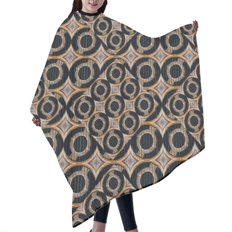 Personality  Futuristic Circles Abstract Pattern Hair Cutting Cape