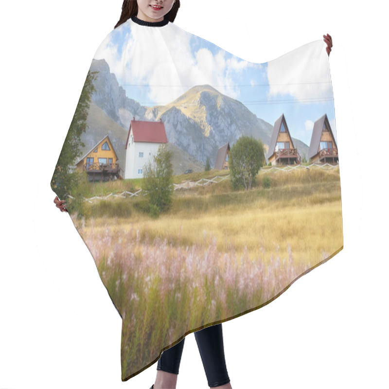 Personality  Durmitor Mountains, Montenegro National Park, Summer Wooden Houses Hair Cutting Cape