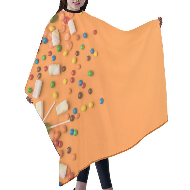 Personality  Halloween Candies And Marshmallows Hair Cutting Cape