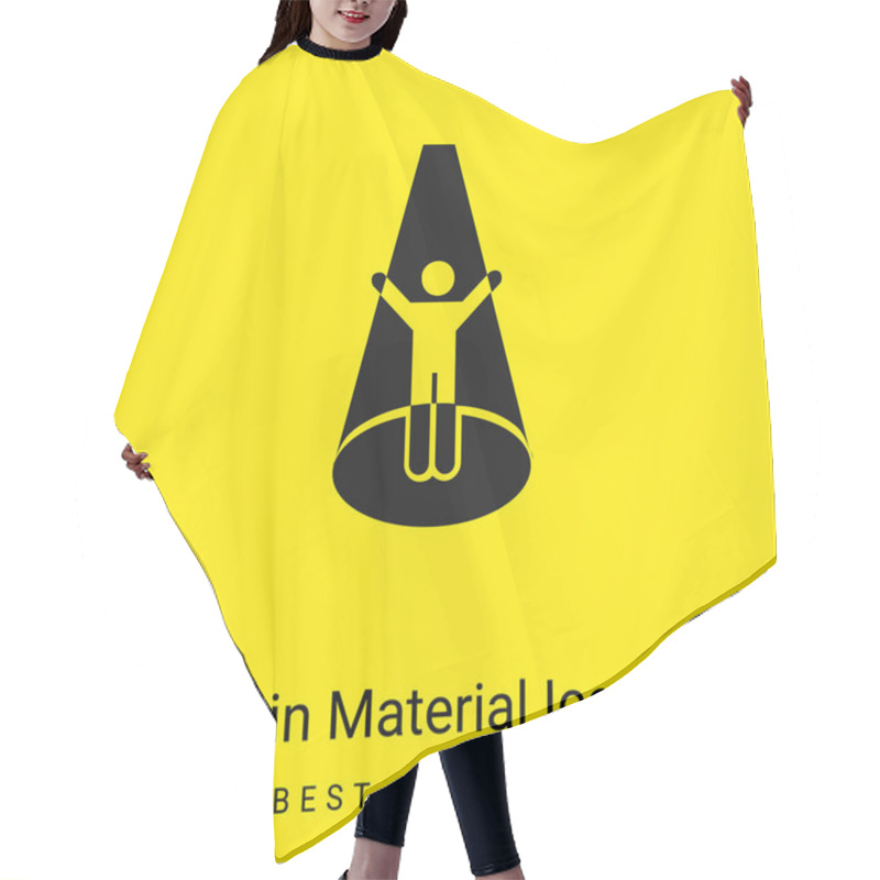 Personality  Abducted Man Minimal Bright Yellow Material Icon Hair Cutting Cape