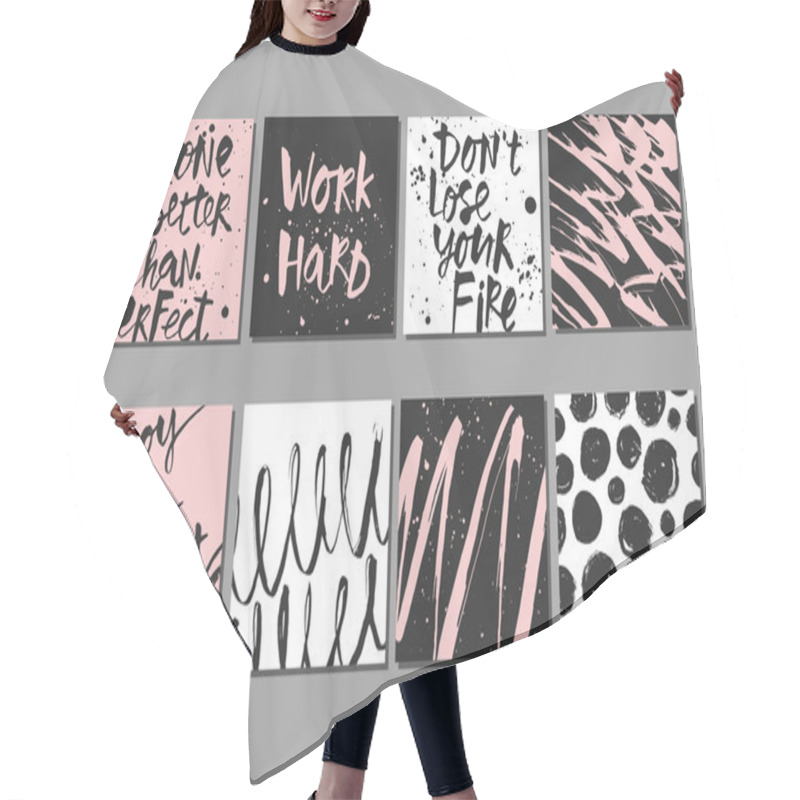 Personality  Creative Cards With Ink Textures  Hair Cutting Cape