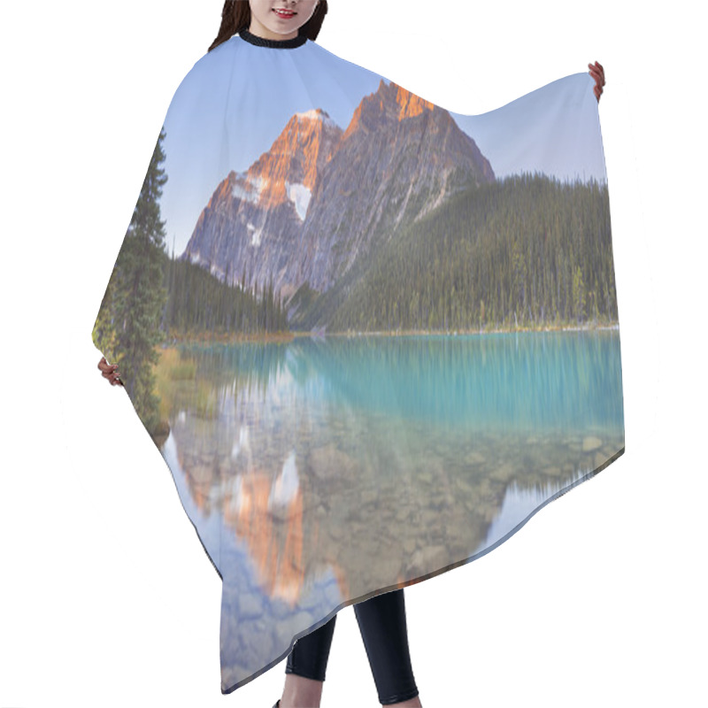 Personality  Mount Edith Cavell And Lake, Jasper NP, Canada At Sunrise Hair Cutting Cape