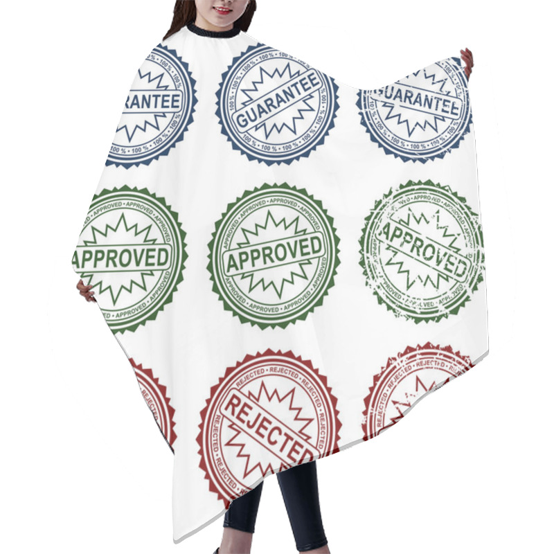 Personality  Collect Stamps Hair Cutting Cape