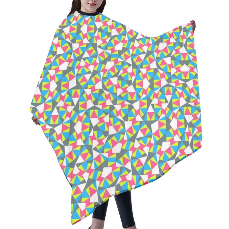 Personality  Triangles Mosaic Geometric Seamless Pattern Hair Cutting Cape