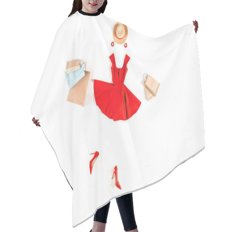 Personality  Clothes With Shopping Bags Hair Cutting Cape