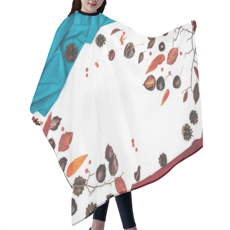 Personality  Autumn Leaves And Fabric  Hair Cutting Cape