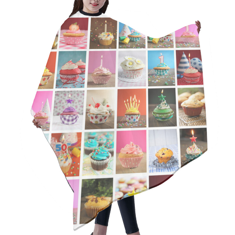 Personality  Collage Of Cupcakes Hair Cutting Cape