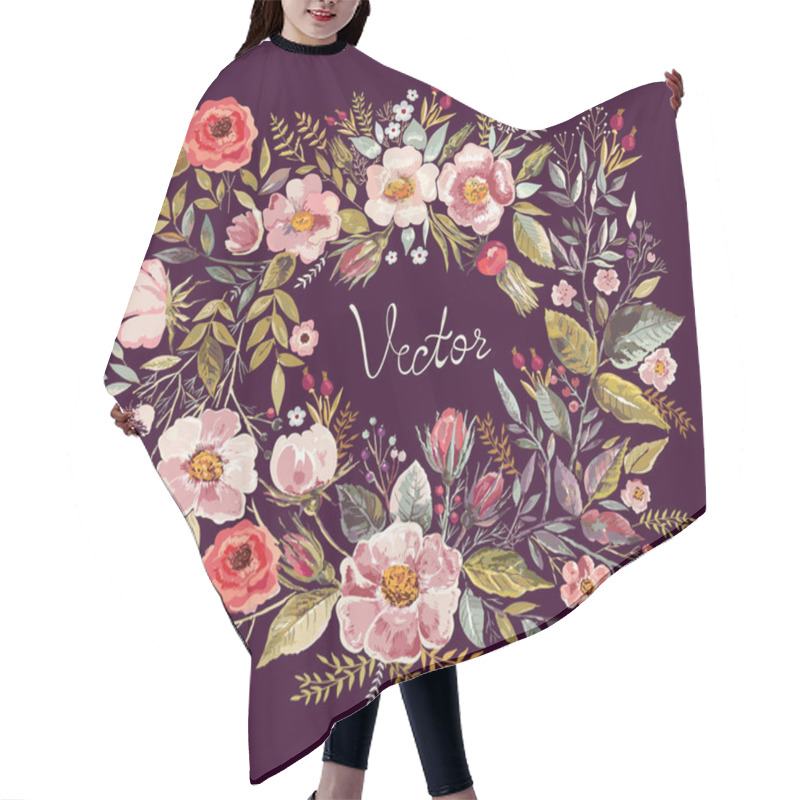 Personality  Wreath With Field Flowers Hair Cutting Cape