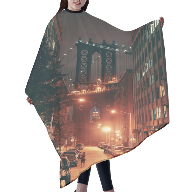 Personality  Manhattan Bridge View Hair Cutting Cape