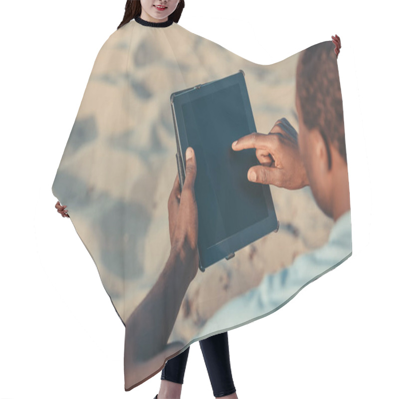 Personality  Digital Tablet Hair Cutting Cape