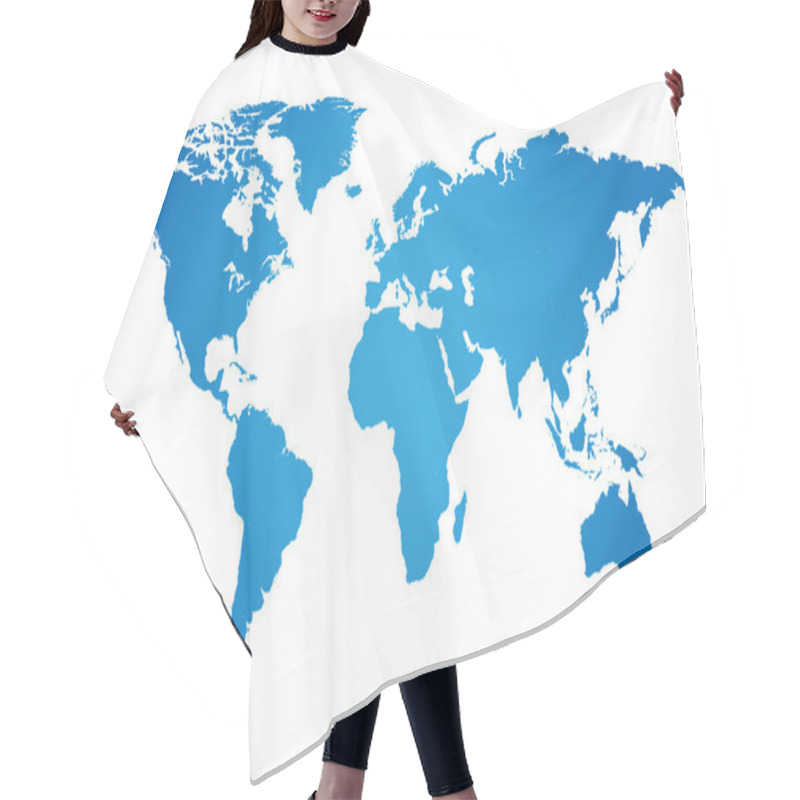 Personality  World Map Illustration Hair Cutting Cape