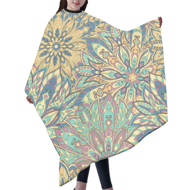 Personality  Seamless Mandala Pattern Hair Cutting Cape