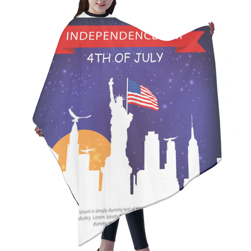 Personality  4th Of July United States Of America Hair Cutting Cape