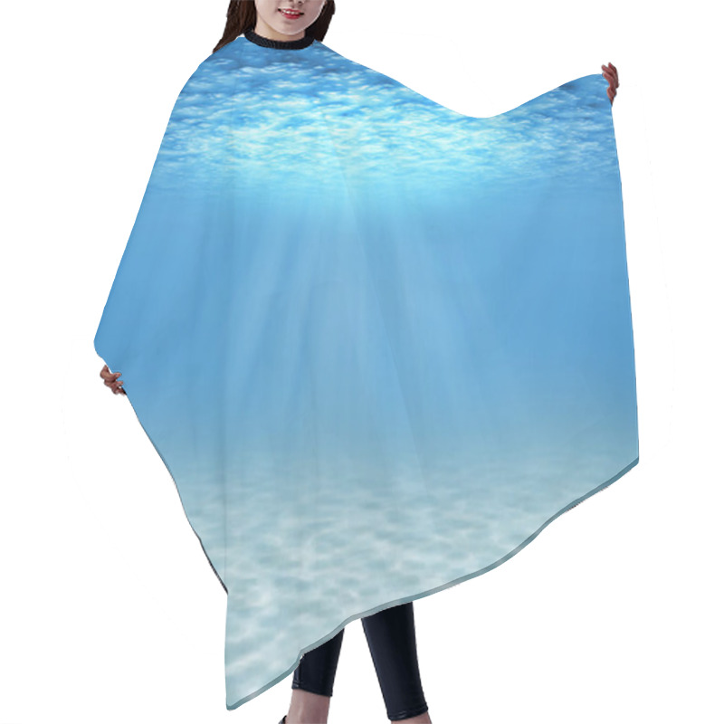 Personality  Ocean Underwater Scene With Sandy Seabed. Hair Cutting Cape