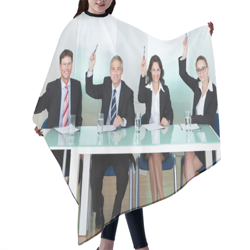 Personality  Group Of Employment Recruitment Officers Hair Cutting Cape