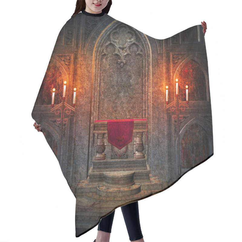 Personality  Dark Interior Gothic Background Hair Cutting Cape