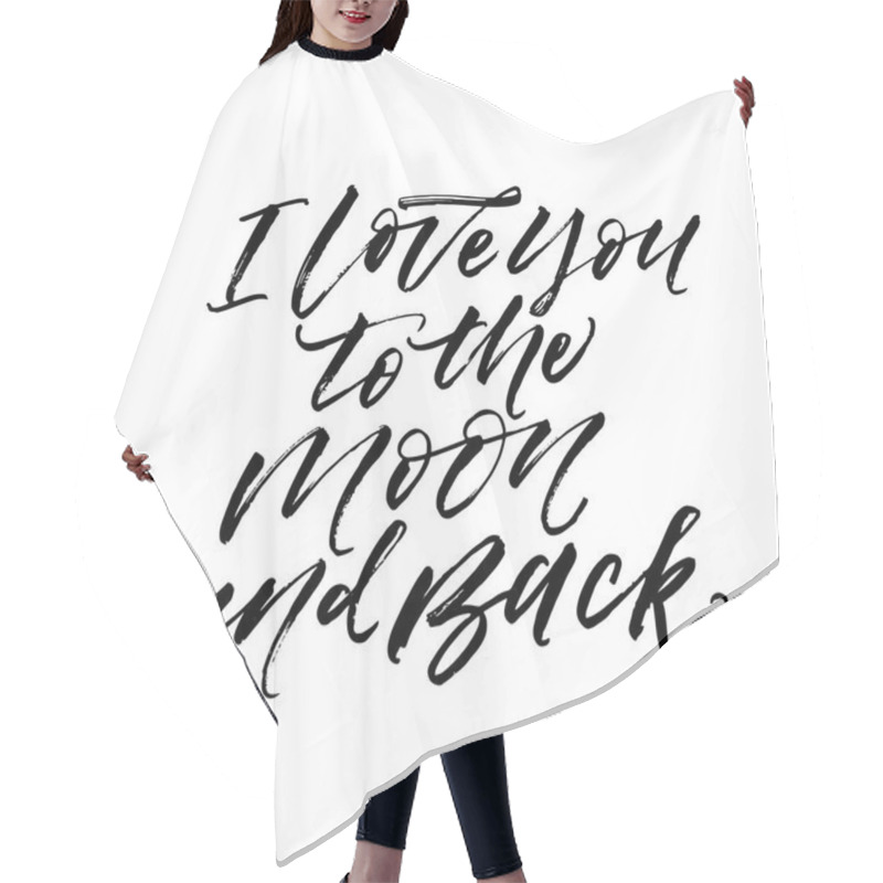 Personality  I Love You To The Moon And Back Postcard. Hair Cutting Cape