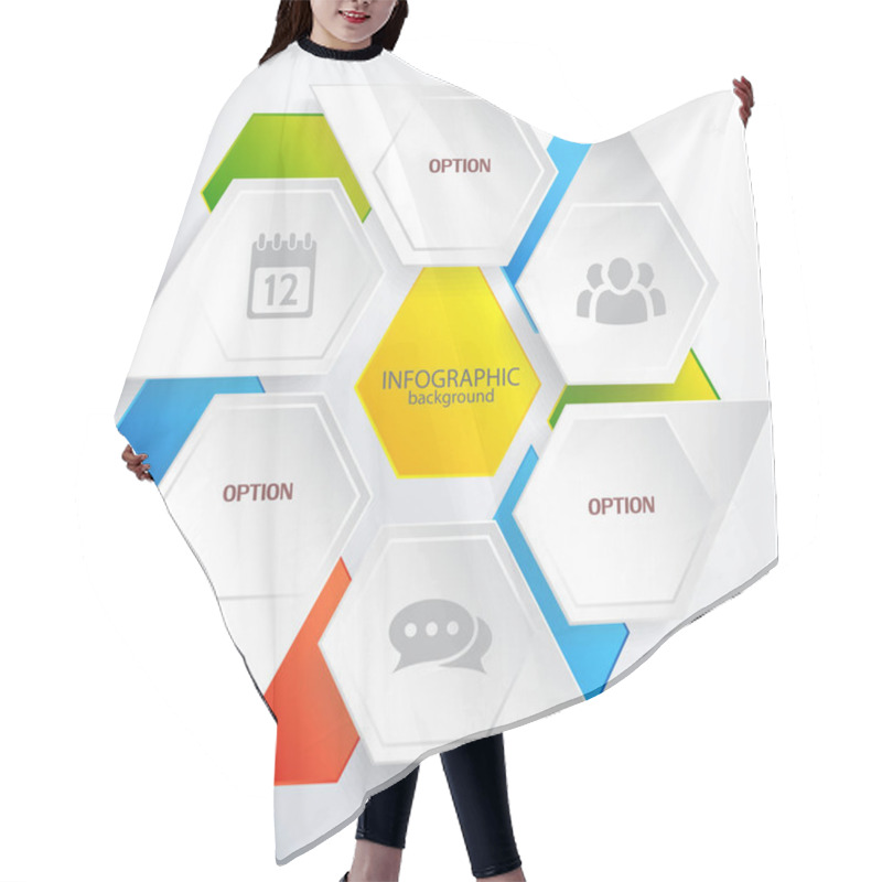 Personality  Digital Infographic Web Concept Hair Cutting Cape