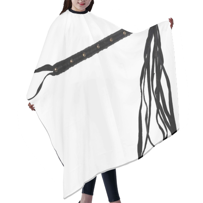 Personality  Black Leather Cat-o-nine Tails  Hair Cutting Cape