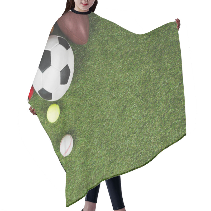 Personality  Balls On Grass Pitch Hair Cutting Cape