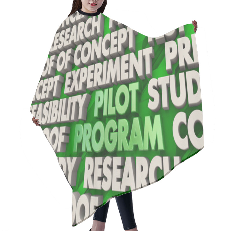 Personality  Pilot Program Preliminary Limited Test Experiment Words 3d Render Illustration Hair Cutting Cape