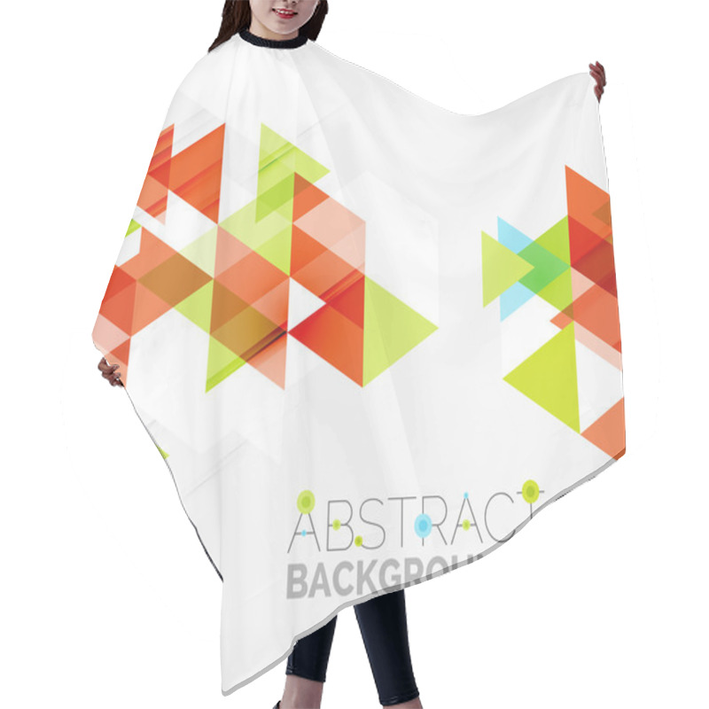 Personality  Abstract Geometric Background. Modern Overlapping Triangles Hair Cutting Cape