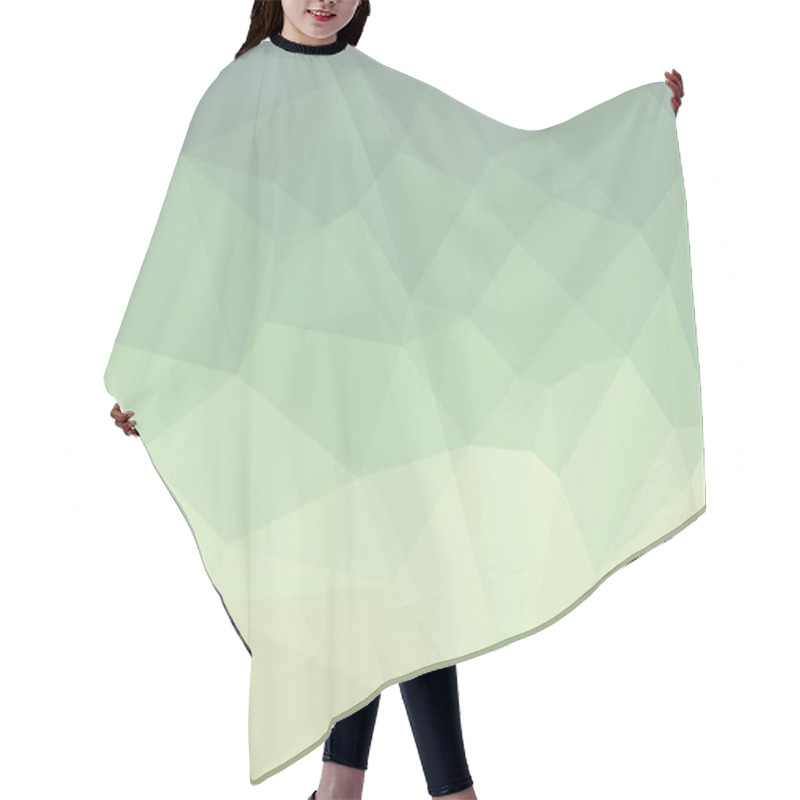 Personality  Geometric Background With Poly Pattern And Green Gradient Hair Cutting Cape