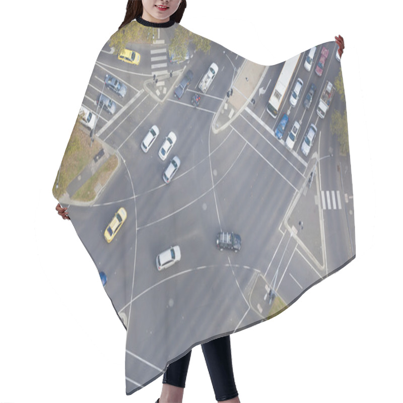 Personality  Top Down View Of An Intersection Hair Cutting Cape