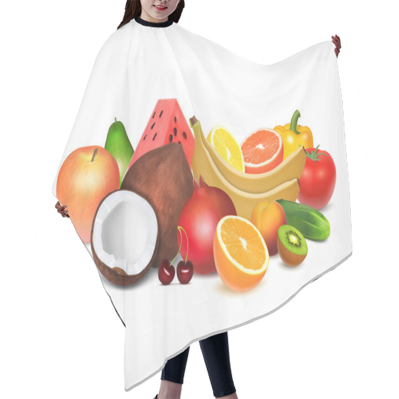 Personality  Fruits And Vegetables Hair Cutting Cape