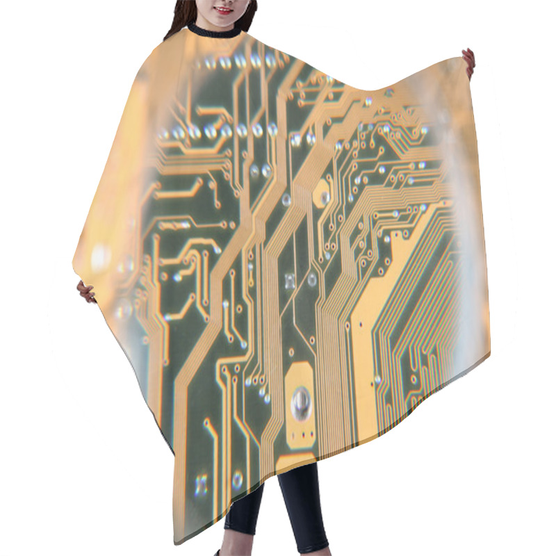 Personality  Circuit Board Closeup Hair Cutting Cape