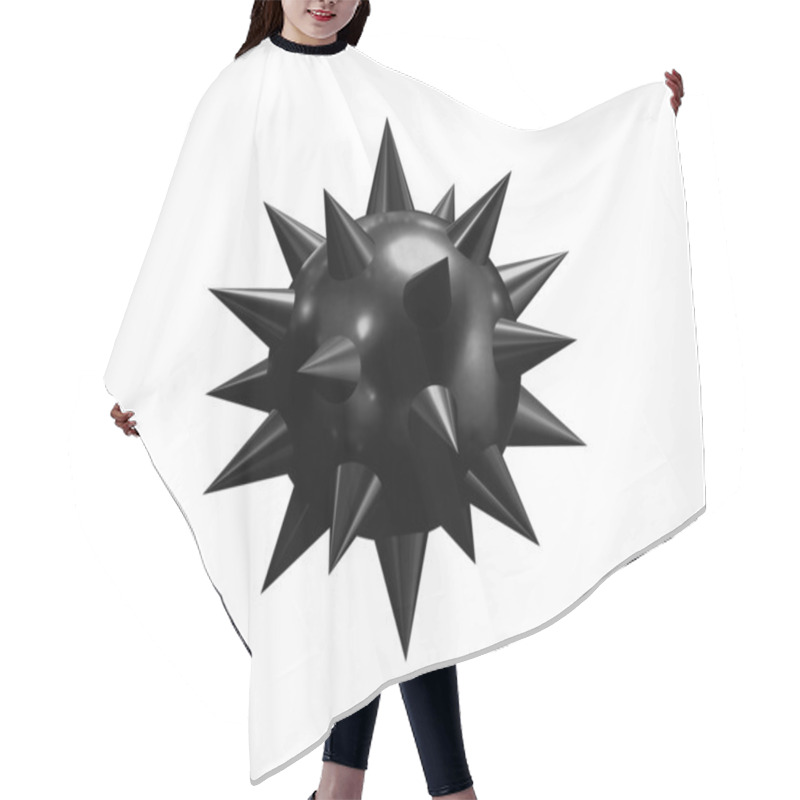 Personality  Round Bomb With Lit Fuse On White Background Hair Cutting Cape