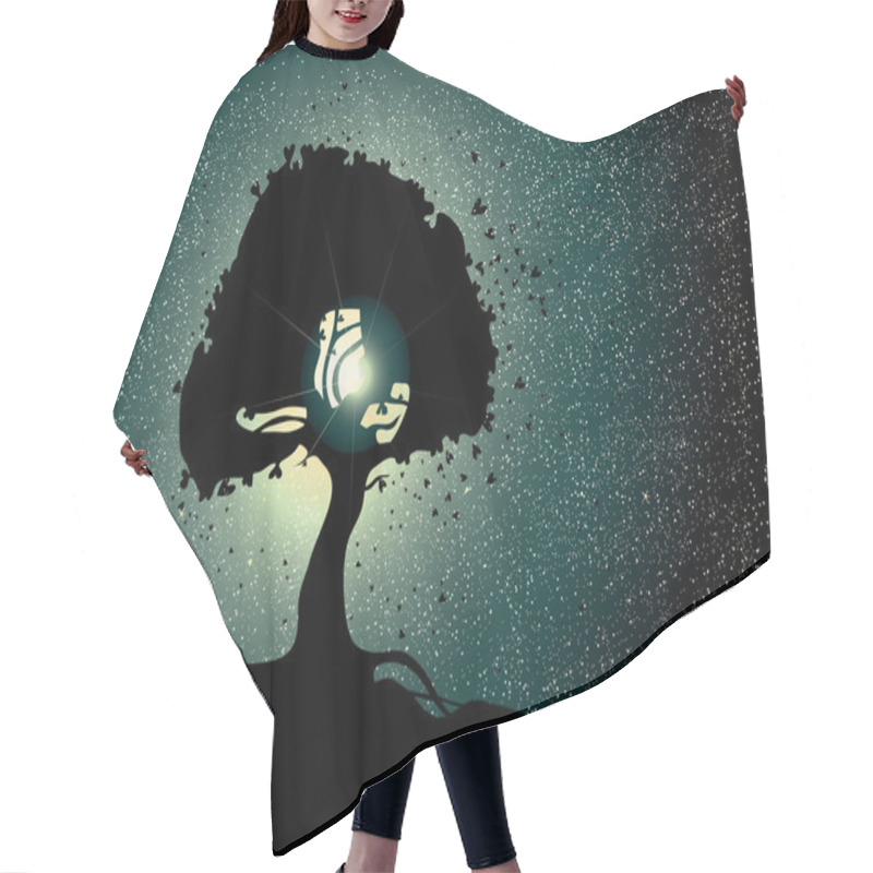 Personality  Tree At Night Hair Cutting Cape