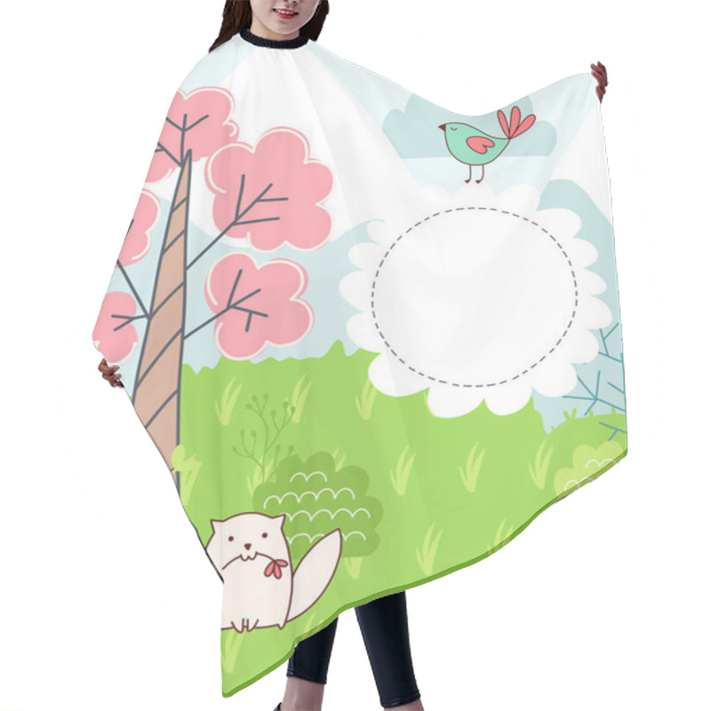 Personality  Doodles Cute Card Hair Cutting Cape