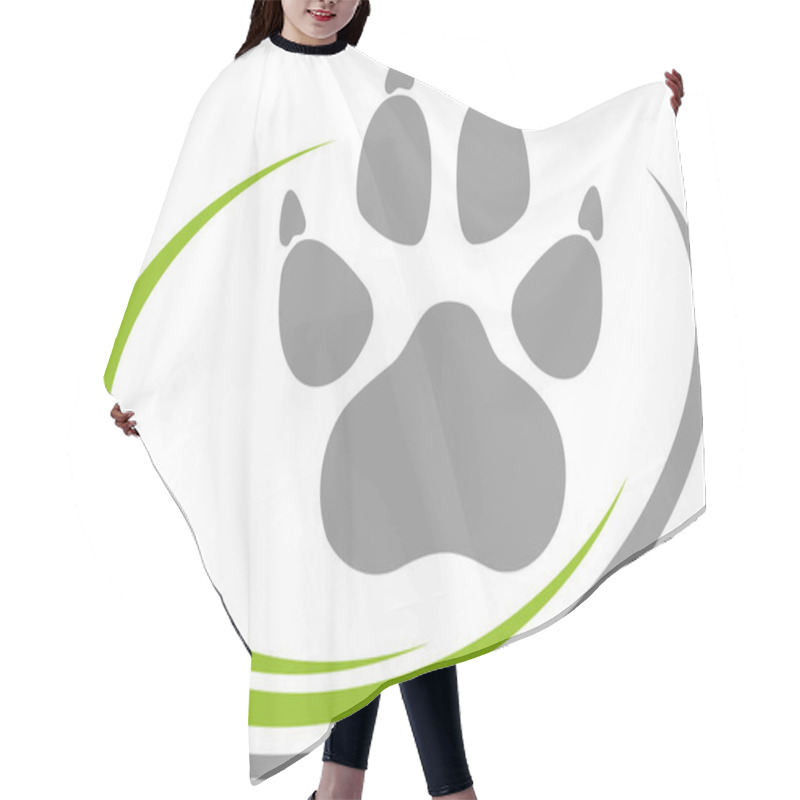 Personality  Dog Paw, Wolf Paw, Logo, Button Hair Cutting Cape