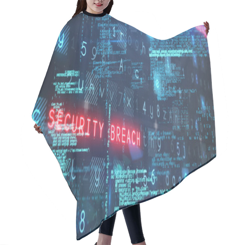 Personality  Flare Image Of Data Numbers And Letters Hair Cutting Cape