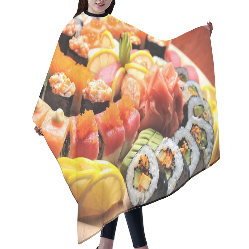 Personality  Sushi Roll Hair Cutting Cape